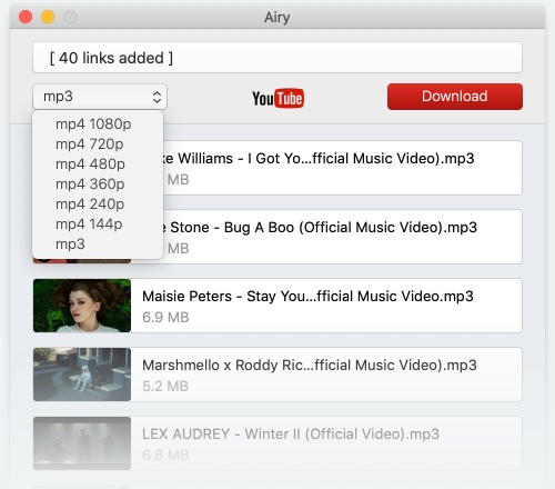 what do i download videos from youtube as for mac